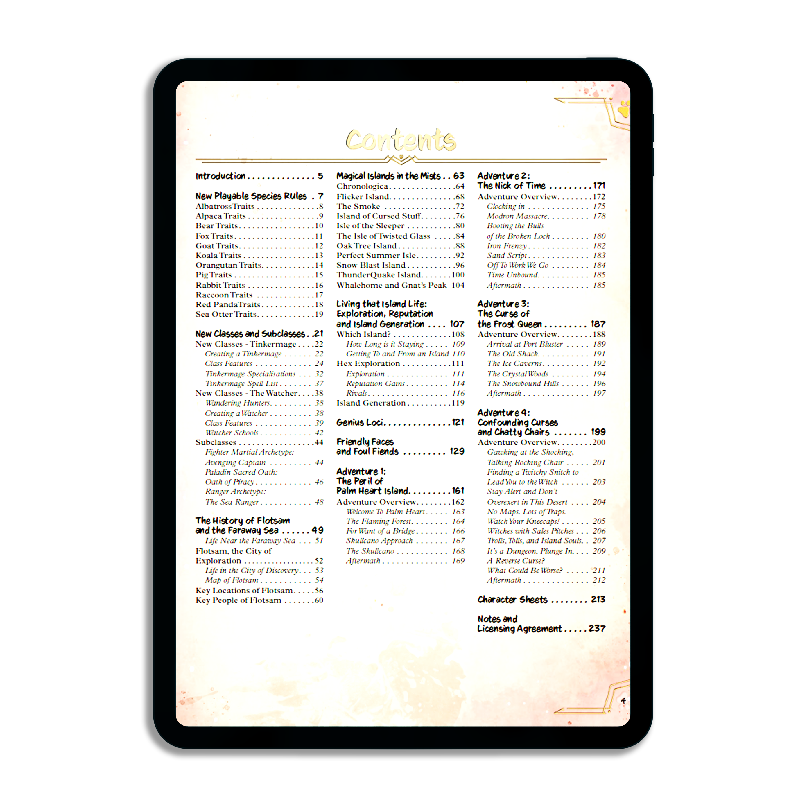 Animal Adventures: The Faraway Sea Sourcebook (PDF)